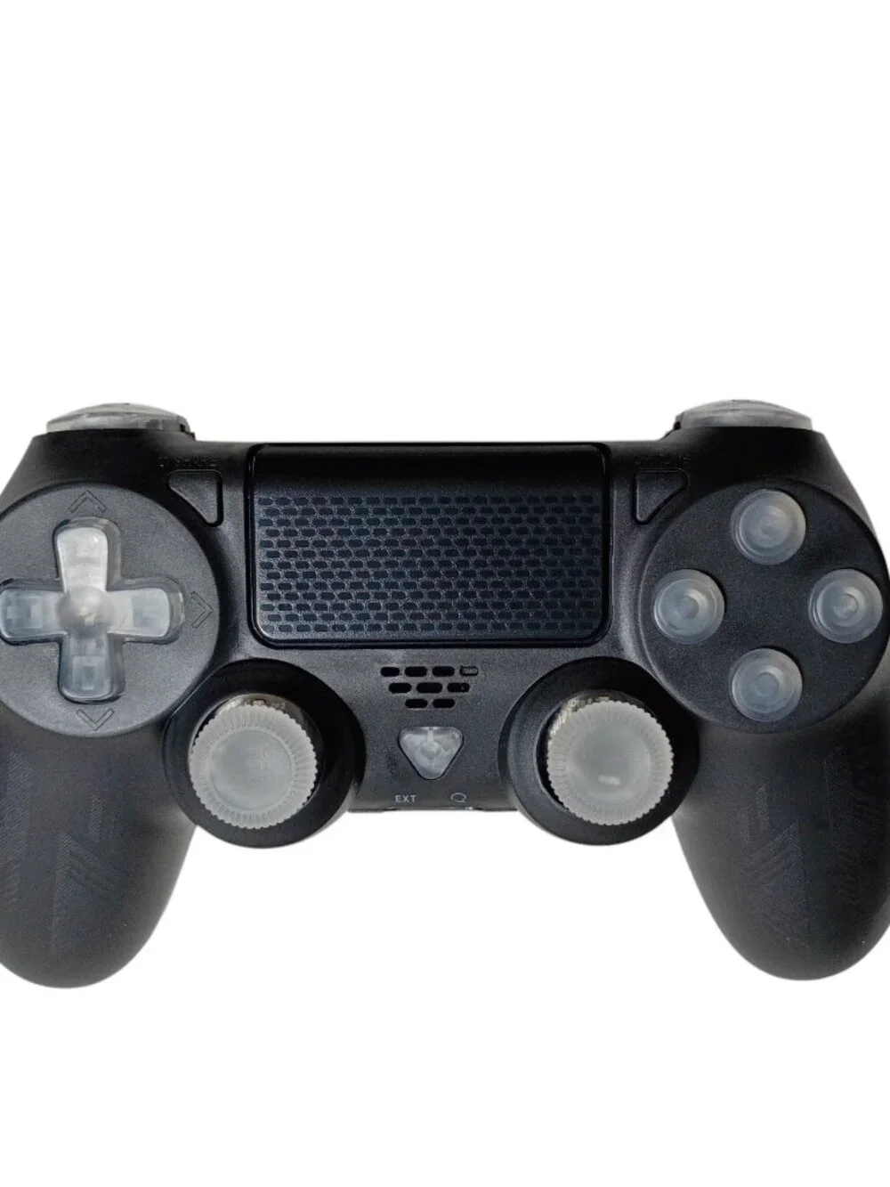 Wireless RGB Gaming Controller for PS4 / PC - Custom Clear Button Mod Black